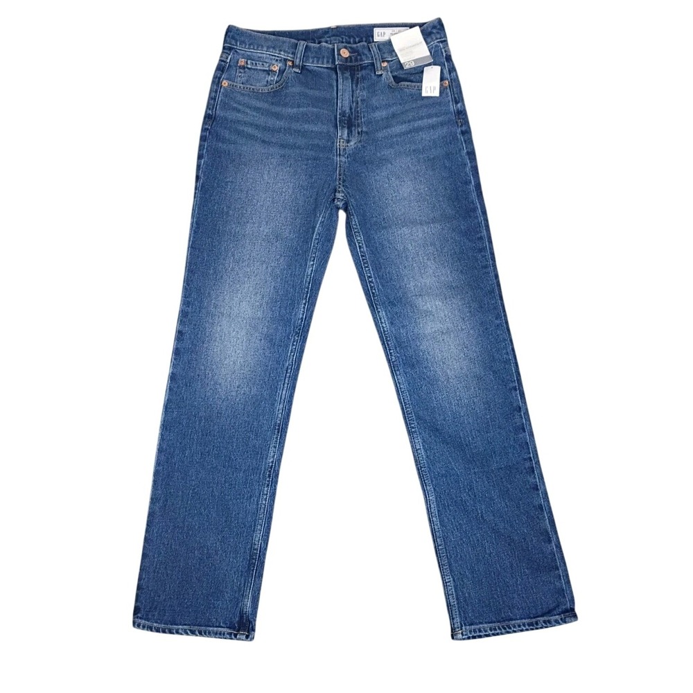 Gap Jeans‎ Womens size 29 Long Light Wash 90s Straight High Rise NEW Blue